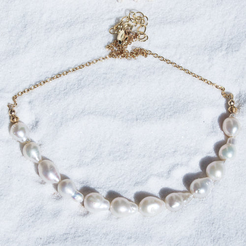 SIREN NECKLACE: Baroque Pearls- GOLD