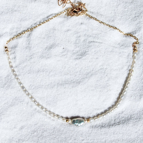 INAYA NECKLACE: Pearl + Biwa - GOLD