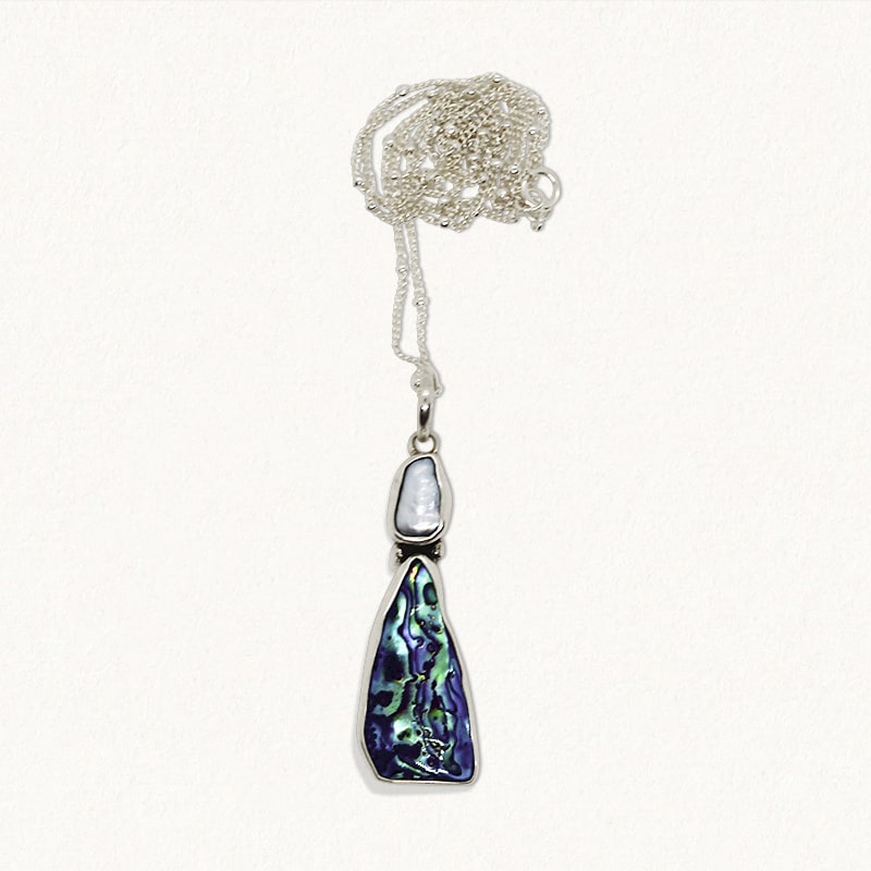 YEMAYA NECKPIECE: Pearl & Paua Shell