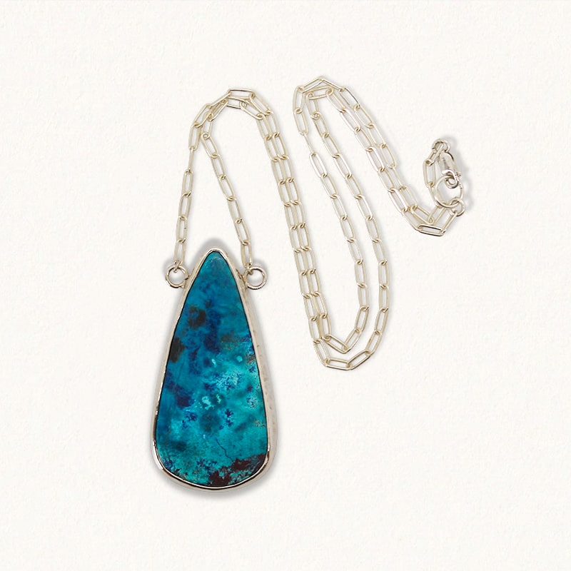 ALCHEMY NECKPIECE: Shattuckite Azurite