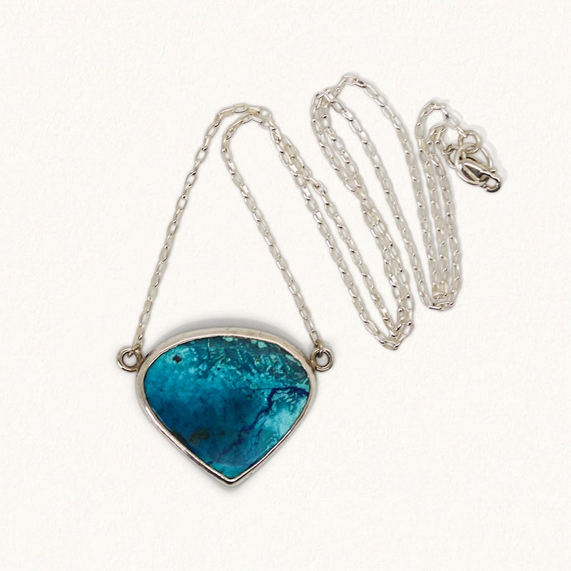 ALCHEMY NECKPIECE: Shattuckite Azurite