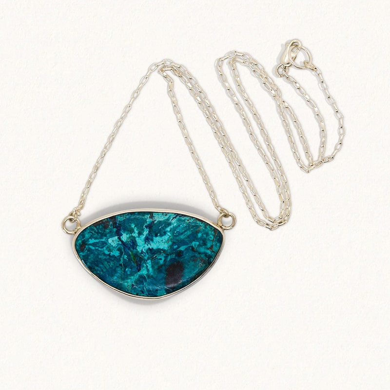ALCHEMY NECKPIECE: Shattuckite Azurite