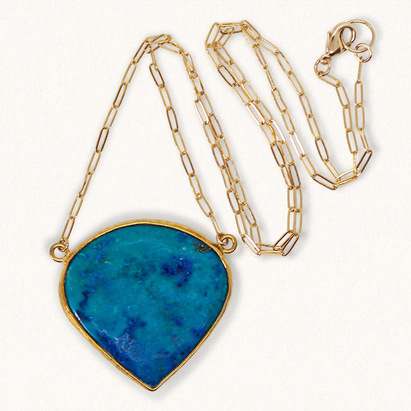 ALCHEMY NECKPIECE: Shattuckite Azurite