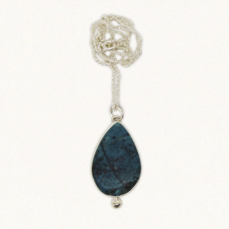 OCEAN NECKPIECE: Shattuckite Azurite