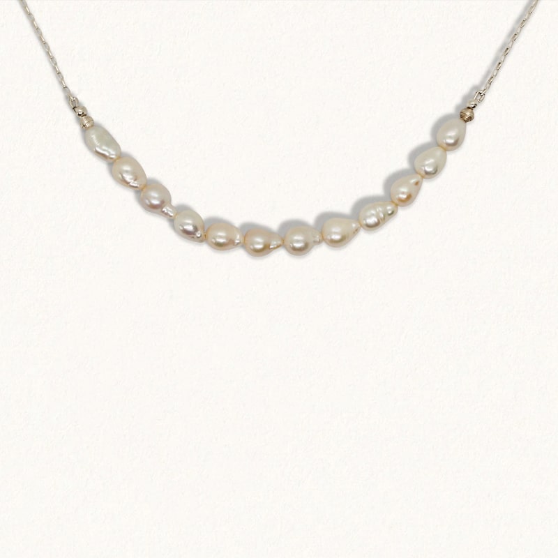 SIREN NECKLACE: Baroque Pearls- SILVER