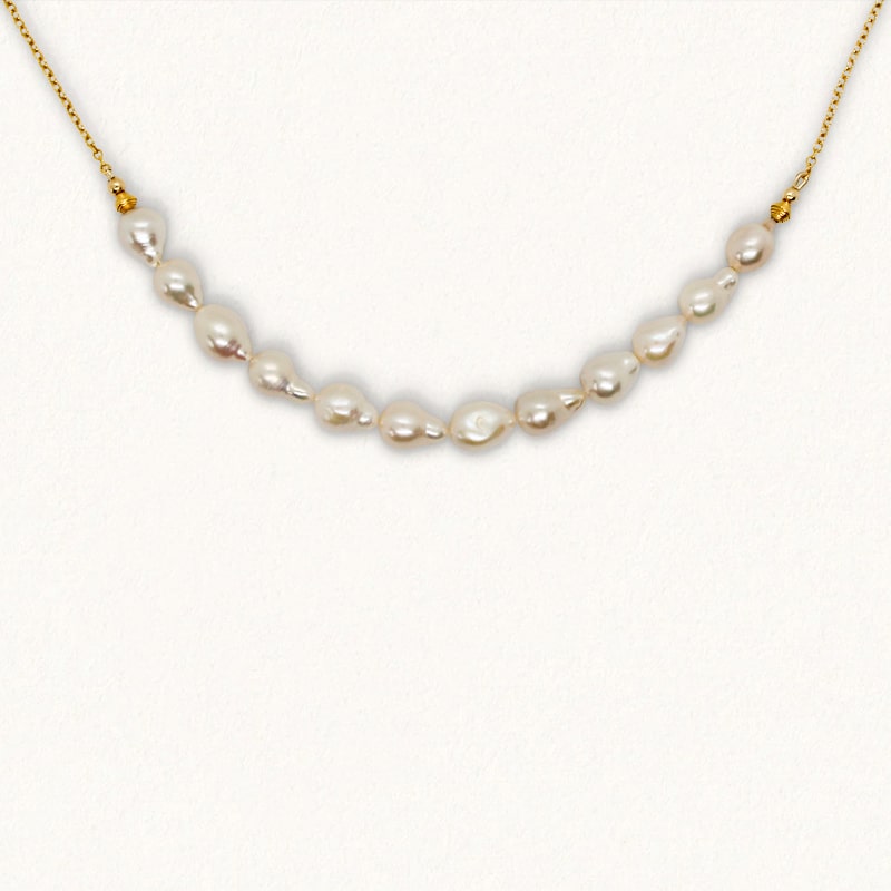 SIREN NECKLACE: Baroque Pearls- GOLD