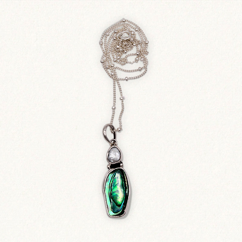 YEMAYA NECKPIECE: Pearl & Paua Shell