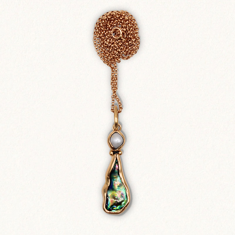 YEMAYA NECKPIECE: Pearl & Paua Shell