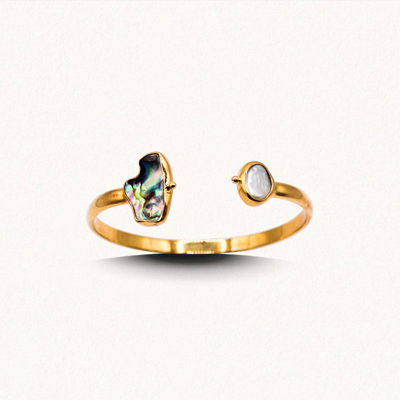 YEMAYA CUFF: Pearl & Paua Shell