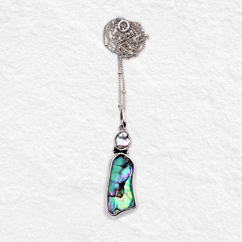YEMAYA NECKPIECE: Pearl & Paua Shell