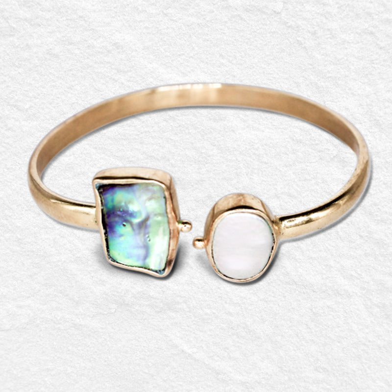 YEMAYA CUFF: Pearl & Paua Shell