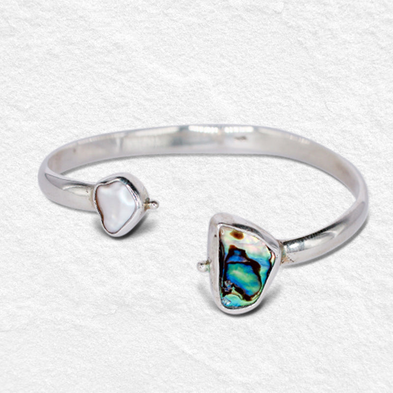 YEMAYA CUFF: Pearl & Paua Shell
