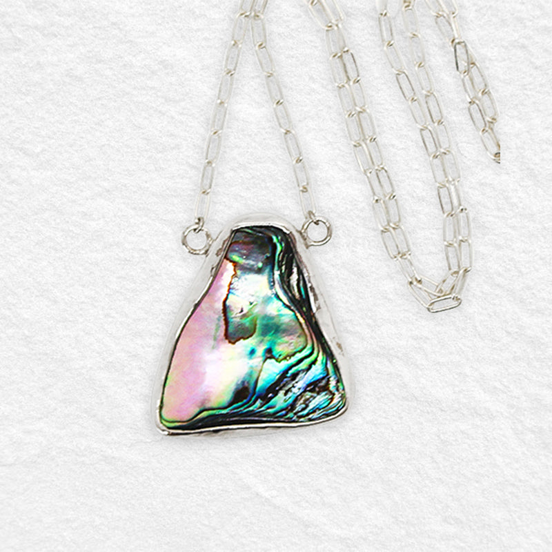 ALCHEMY NECKPIECE: Paua Shell Mermaid Tail