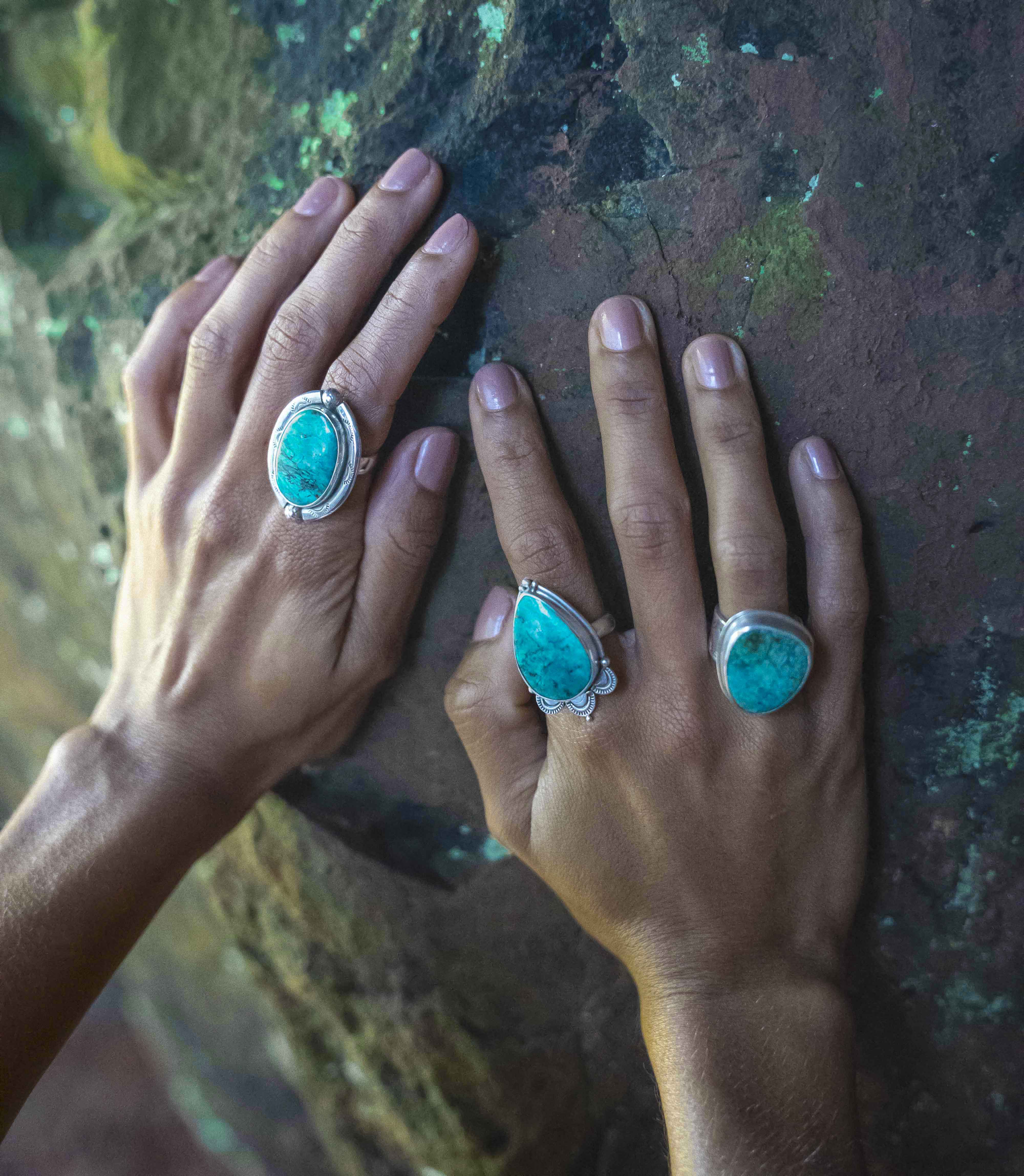 MERMAID JEWEL RING: Australian Chrysocolla