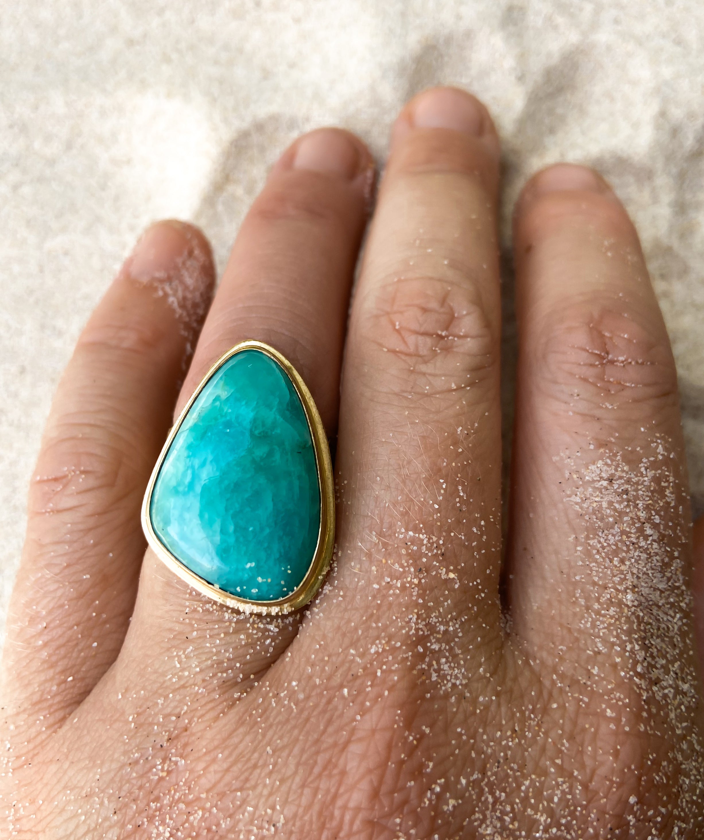 VENUS RING: Amazonita