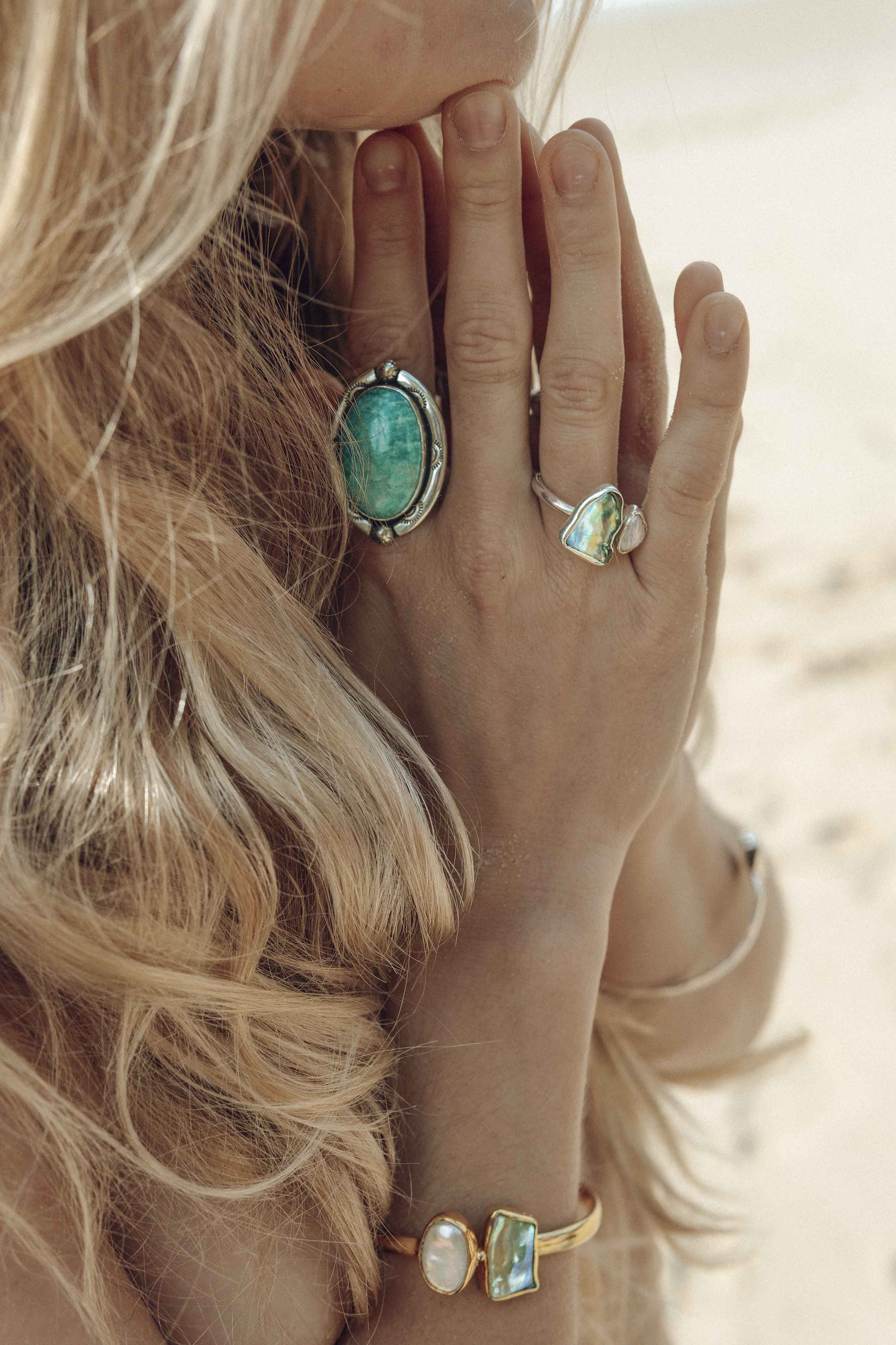 YEMAYA CUFF: Pearl & Paua Shell