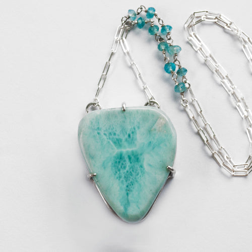 Larimar Slab Necklace