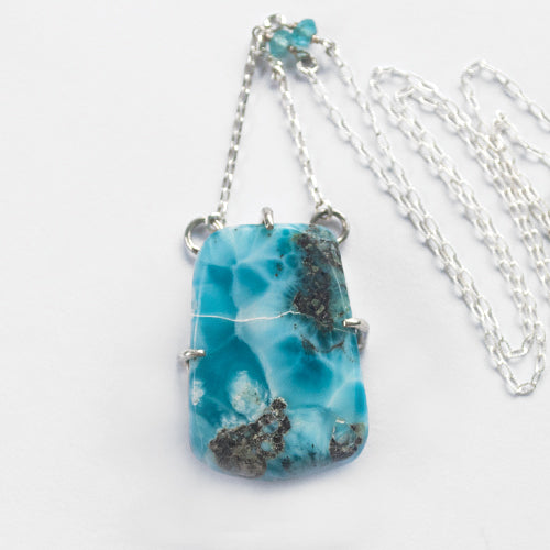 Larimar Slab Necklace