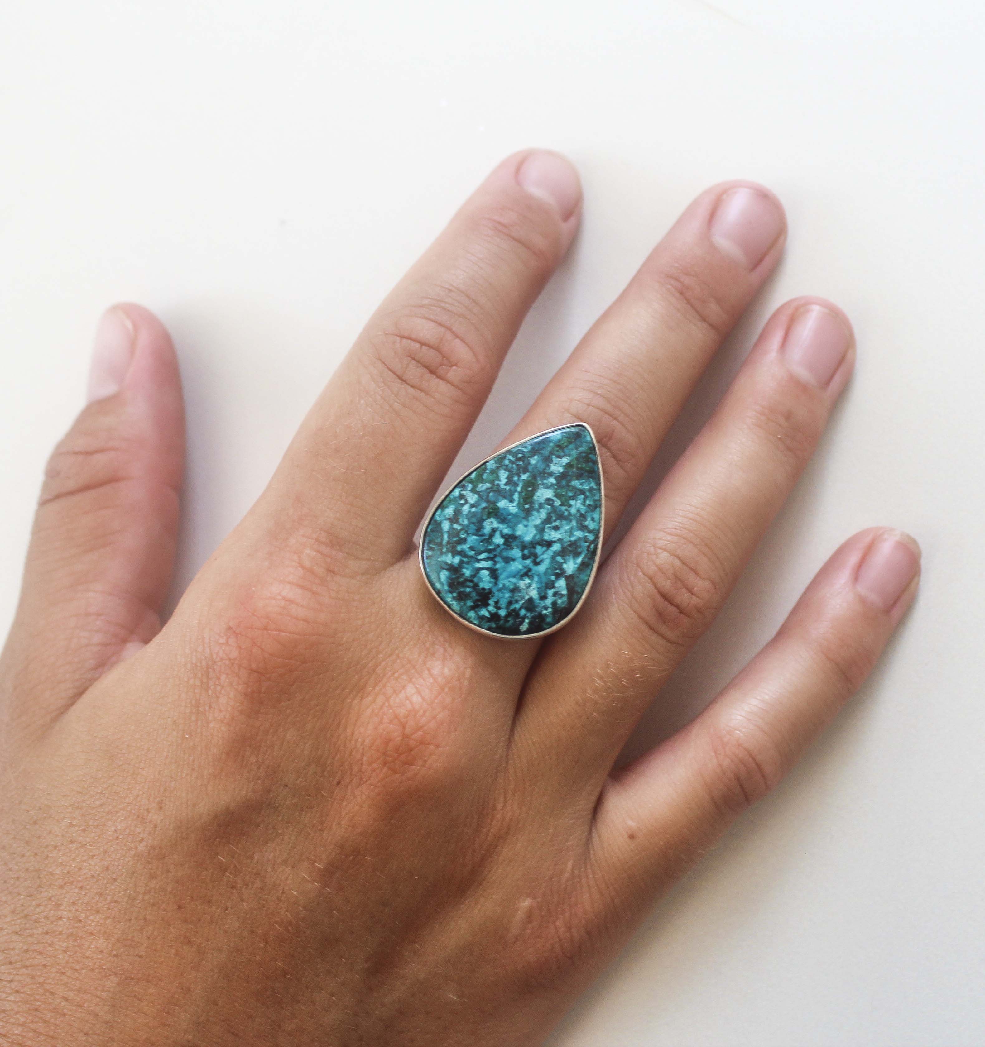 ALCHEMY RING: Shattuckite Azurite