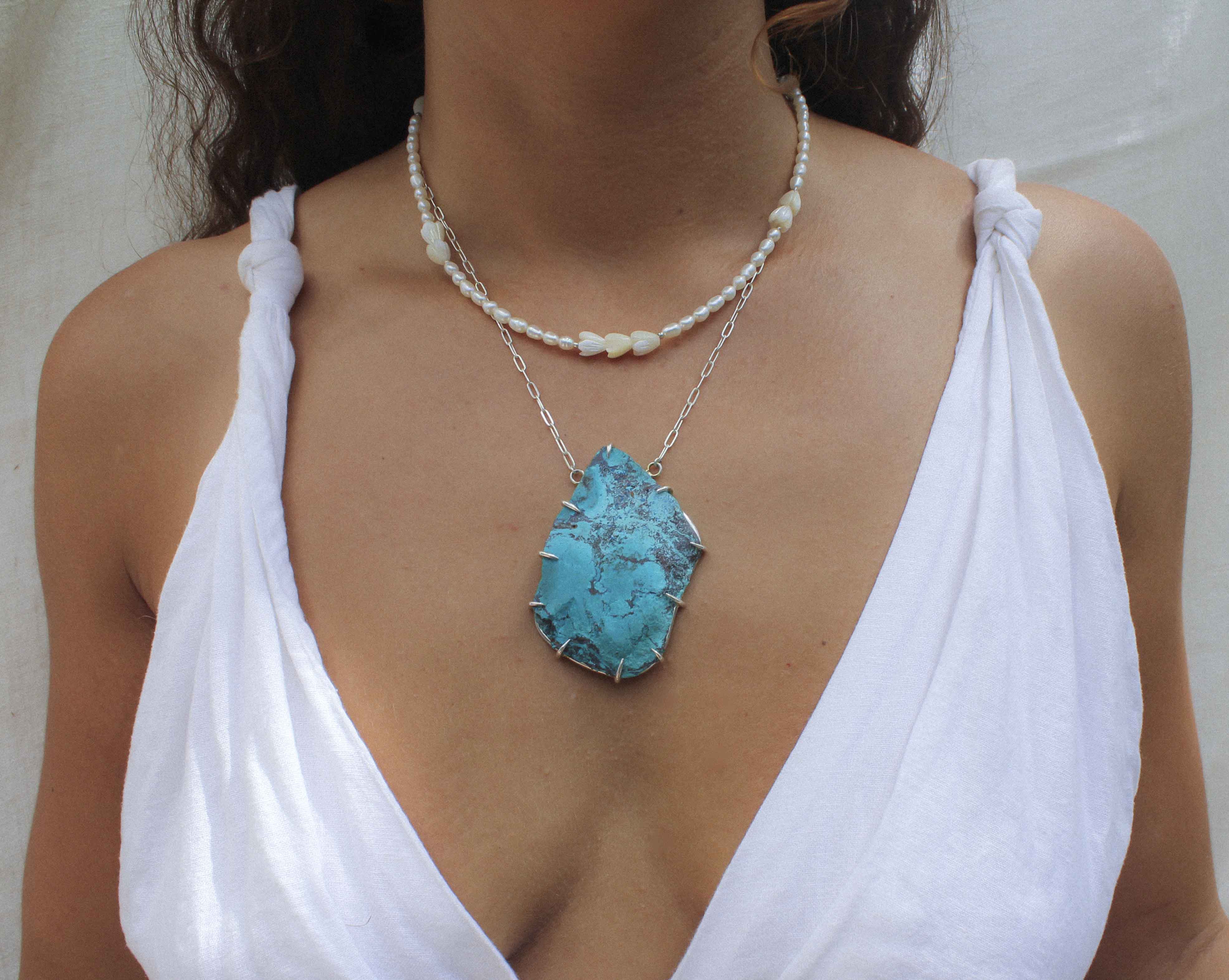 SLAB NECKPIECE: Azurite