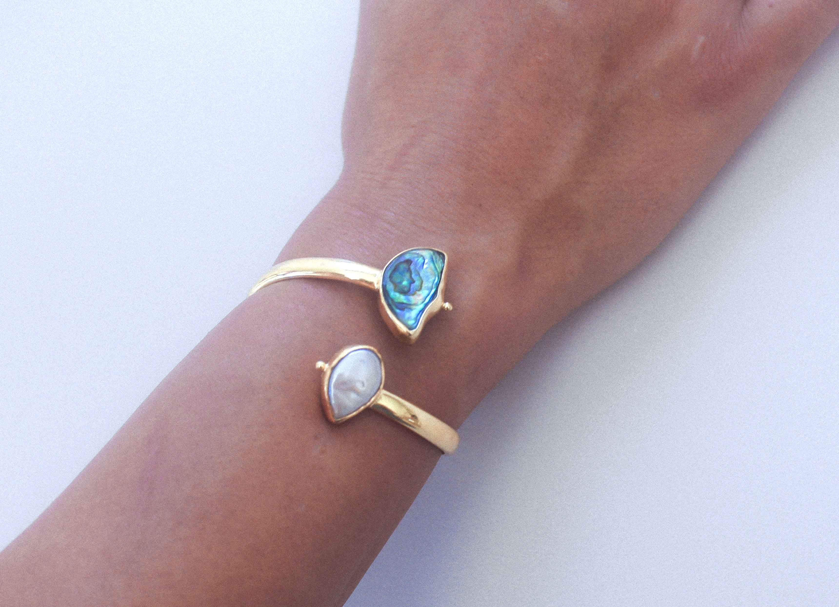 YEMAYA CUFF: Pearl & Paua Shell