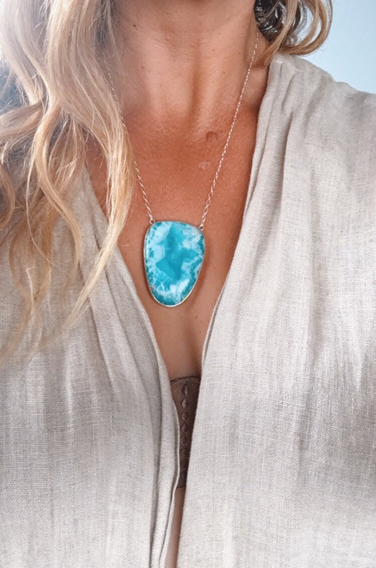 ALCHEMY NECKLACE: Larimar