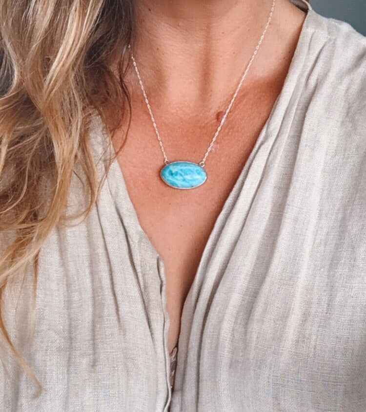 ALCHEMY NECKLACE: Larimar