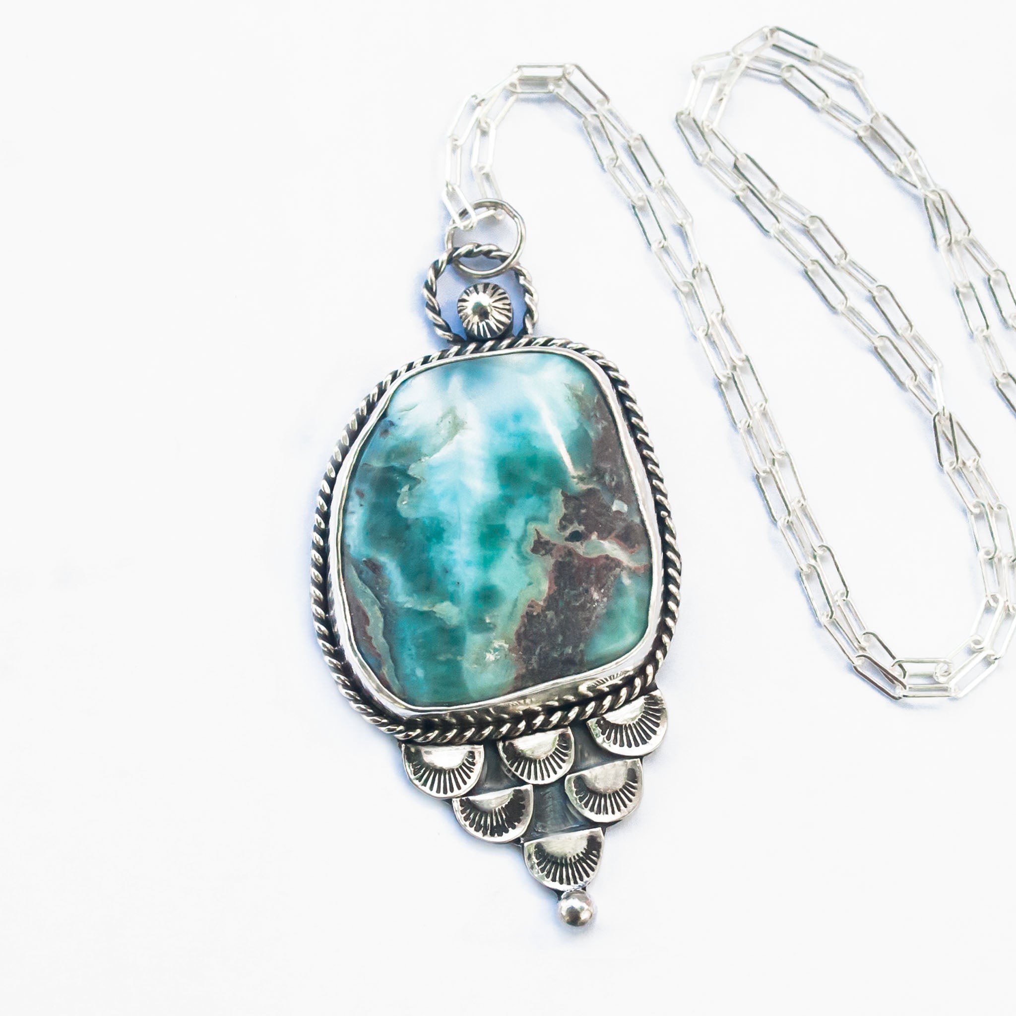 MERMAID JEWEL NECKLACE: Larimar