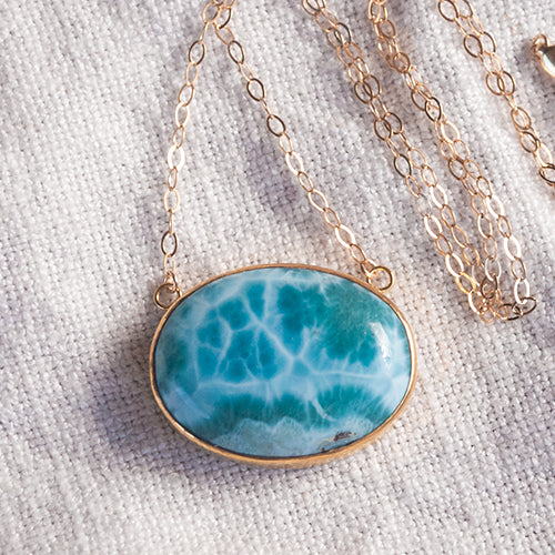 ALCHEMY NECKLACE: Larimar