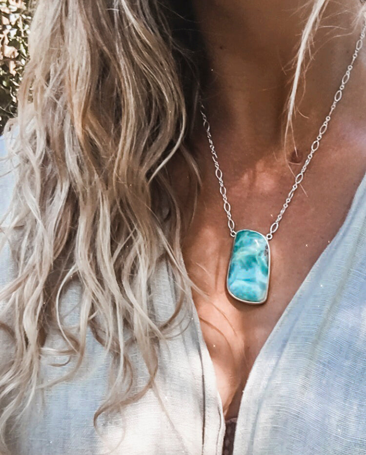 ALCHEMY NECKLACE: Larimar