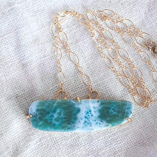 Larimar Slab necklace